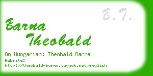 barna theobald business card